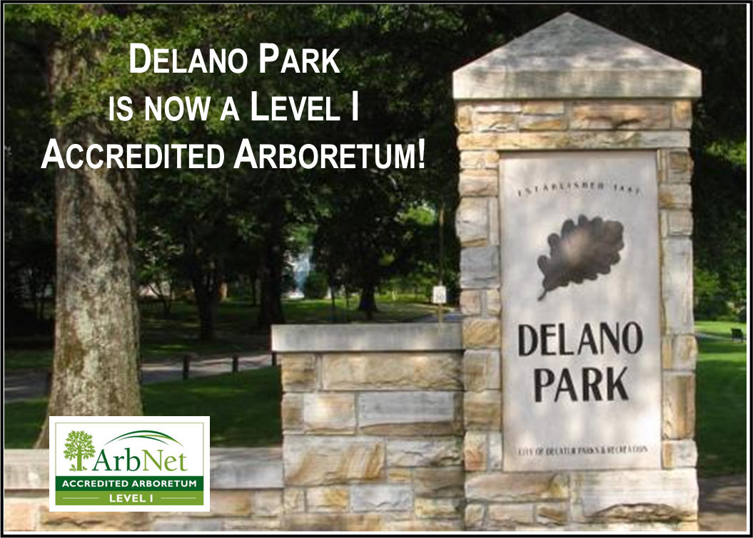 Delano Park is Now a Level 1 Accredited Arboretum! ArbNet accredited arboretum level 1. 